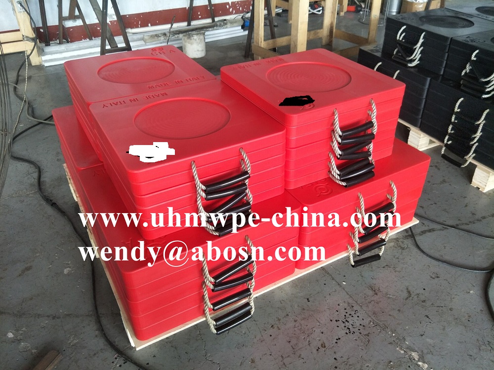 18''x18''x2'' Recycled PE Crane Outrigger Pads