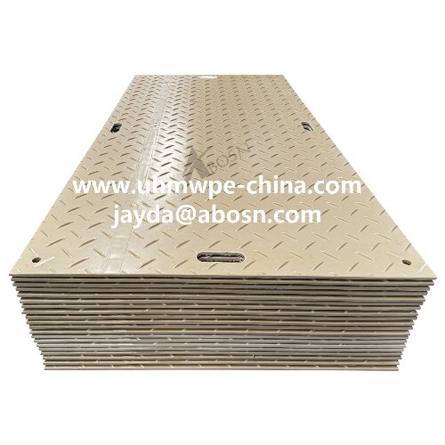Yellow Ground Mat Durable HDPE Plastic Sheet with Anti- Slip Patterns