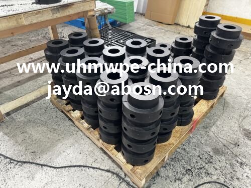 Black Custom Cylindrical UHMWPE Plastic Parts Custom for Industry