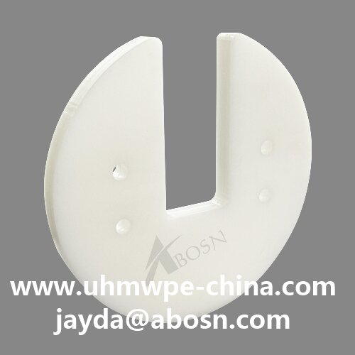 White Round Custom C4D Plastic Piece UHMWPE Material