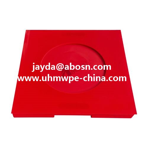 Red Crane Outrigger Pad Custom Size with Recess Groove