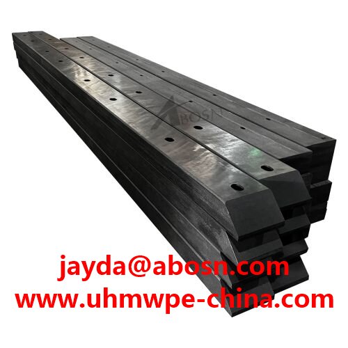 Long Black UHMWPE Plastic Strip with Custom Holes CNC Parts